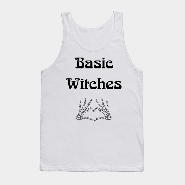 Basic Witches Skeleton Hands Heart Tank Top by penandbea